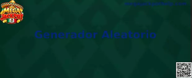 Imagen informativa de Mega Jackpot sobre el generador aleatorio y la evaluación de resultados del juego
